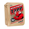 Tarp 8x10 Heavy Duty Waterproof Beige Tarp 12.5mil,Durable,Multipurpose, Weather Resistant,Uv Resistant,Tear Resistant,Can Be Used for Outdoor Furniture,Cars,Ships,Roofs-by MVPNET - size: 8x10