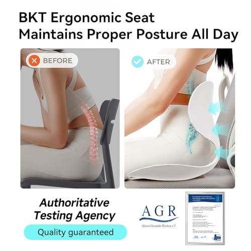 BKT Seat Cushion Chair Ergonomic Office Chair Cushions Lumbar Support for Seat Pillow Ideal for Students Office Workers Nursing Mothers Long Sitting Outdoor Fishing Floor - color: Heart Diamond Version L-coral Pink