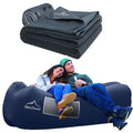 AlphaBeing Inflatable Lounger and Waterproof Wool Outdoor Blanket