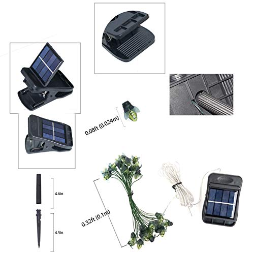 ANGMLN Solar Firefly Lights, 30 LED Solar Fireflies Fairy String Lights Outdoor Decor 19.6FT Solar Powered String Lights Waterproof for Garden Patio Home Wedding Party Spring - style: Solar Fireflies String Lights