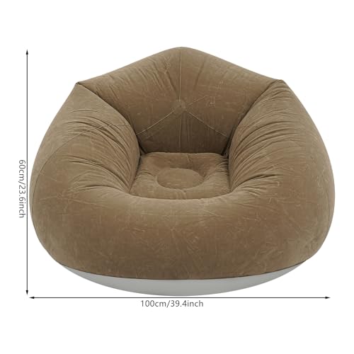 Inflatable Couch with Pump Setup, Inflatable Bean Bag Chairs for Adult Portable Air Lounger for Beach, Camping, Festivals, and Tailgating (6*Coffee) - color: 6*coffee