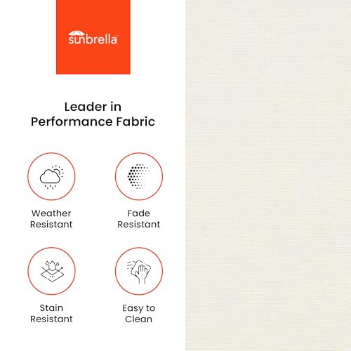 Covers & All Sunbrella Round Seat Cushion with Handle, Plush Outdoor Pillows and Chair Cushions for Home or Patio (22 x 5 Inch, Canvas Natural) - color: Canvas Natural, size: 22 x 5, style: Handle