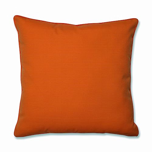 Pillow Perfect Pompeii Solid Indoor/Outdoor Floor Pillow Plush Fill, Weather and Fade Resistant, Floor - 25" x 25", Orange, - color: Orange Sundeck, size: Floor - 25" x 25"