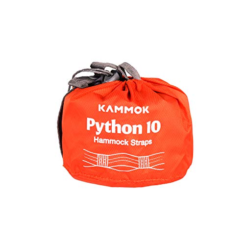 KAMMOK: Python 10' Tree Friendly Hammock Straps | Woven, No-Stretch, Knotless, Durable (Lightweight & Compact: Perfect for Hiking, Camping, Backpacking), Set of 2 w/Stuff Sack - size: Python10