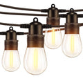 Ollny Outdoor String Lights, 50 FT Waterproof Connectable Patio Lights with 15 Shatterproof Bulbs(2 Spare), Outside Hanging Light for Balcony, Porch, Yard, Garden, Backyard - size: 50FT, style: S14-50FT