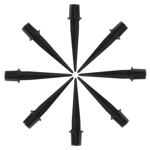 8 Pack 5.3 Inch Solar Light Stakes Replacement, Plastic Ground Spikes for Solar Wheat Ear Flower Light Outdoor Landscape Path Christmas Yard Garden Deco (Inside Diameter 0.63 Inch) - size: 8 Pcs