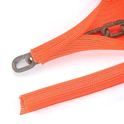 10 Ft High Visibility Chain Cover Kit High Visibility Yellow Cover Safety Barrier Cover for Both Indoor and Outdoor Environment (Orange) - color: Orange
