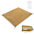 Ultralight Tent Footprint Waterproof Camping Tarp, 210D Portable Ground Sheet Mat with Carry Bag, Multi-Use Picnic Beach Blanket for Camping Backpacking Hiking (Khaki) - color: Khaki