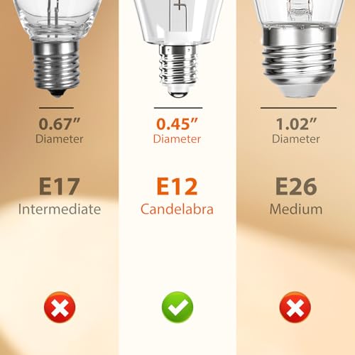 addlon 4 Pack S11 Solar Replacement Bulbs, E12 24V Shatterproof Plastic LED Bulbs for Solar Outdoor String Lights