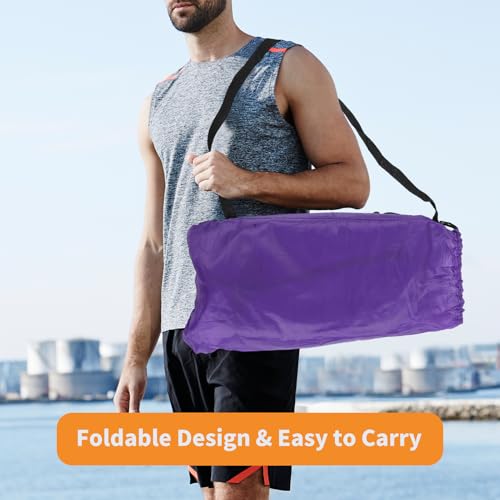 Inflatable Loungers with Matching Bag Foldable Air Sofa Hammock with Pillow Beach Chair Air Lounger Inflatable Beach Lounger Chair for Camping Travel Picnic Lakeside