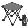 Wind Tour Portable Folding Camping Stool Outdoor Camping Lightweight Samll Chair for Fishing Hiking Gardening and Beach with Carry Bag (Medium Grey -1) - color: Medium Grey -1