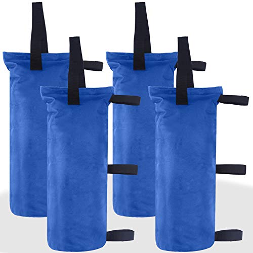 ABCCANOPY Canopy Weights Set of 4-120LBS Sand Bags for Pop up Tent, Weight Bags for Outdoor Gazebo, Trampoline, Pergola, Blue (Without Sand) - color: Blue, size: 120lbs