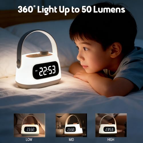 QANYI Kids Lanterns,Portable and Rechargeable Night Light for Kids Room with Dimmable and Clock Time, LED Camping Lantern Emergency Lights Hanging and Table Lamp for Home,Tent,Camp,Girls - style: Modern