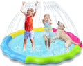 Kids Dog Splash Pad Sprinkler - Jasonwell Non Slip Dog Sprinkler Pad Splash Pool Puppy Dogs Pool Summer Outdoor Water Toys Backyard Durable Splash Pad for Toddlers Kids Small Medium Large Dogs Pet - style: Rainbow-67"