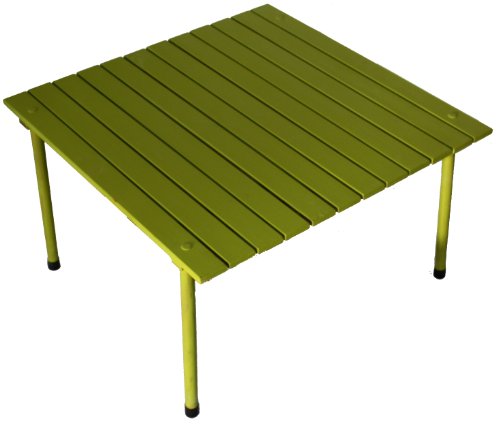 A2716G Low Aluminum Portable Table with Carrying Bag, Green - color: Green