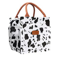 Joymee Lunch Bag Women Insulated Lunch Box Reusable Leakproof Large Spacious Cooler Tote for Womens Mens Adults with Bottle Holder and Side Pockets for Work Office Travel Picnic - Cow - color: 04 Cow