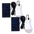 ABZXT Solar Powered Lamp Portable Led Bulb Lights Solar Energy Panel Led Lighting for Camp Tent Night Fishing Emergency Lights Flash 350LM(Pack of 2) - color: Pack of 2
