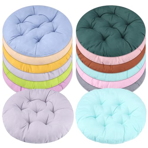 12 Pcs 16 Inch Round Floor Pillows Round Floor Cushions for Kids and Toddlers Flexible Seating Pillows Chair Floor Cushion Reading Cushion for Classroom Home School Playing Supplies(12 Colors) - size: 12 pcs