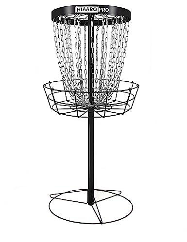 PDGA Approved HIAARO PRO Disc Golf Basket, Portable Disc Golf Target with Heavy Duty 24 Chains, Professional Disc Golf Basket - style: PRO Single basket