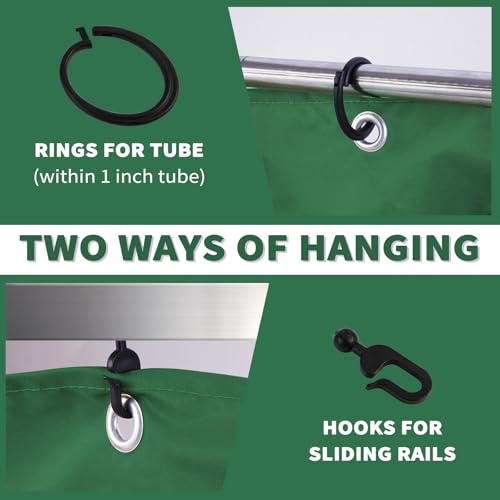 Gazebo Replacement Mosquito Netting Outdoor Universal Gazebo Canopy 4-Panels Screen Sidewalls with Zipper for Patio Garden (Green, 10x10) - color: Green, size: 10x10