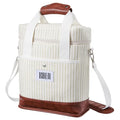 Khen 2 Bottle Wine Bag Carrier Tote - Leakproof & Insulated Padded, Leather Versatile Cooler Bag - Travel, Picnic, BYOB Restaurant, Party, Dinner, Gifts for Lovers, Portable Case, Gift for Men Women