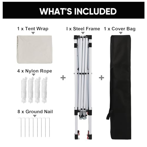 Northroad 8X8 FT Pop Up Canopy, Outdoor Instant Canopy Tent w/Carrying Bag, Portable Gazebo Shelter for Wedding Party,Commercial Event,Patio,Garden,Beach -White - color: White, size: 8x8