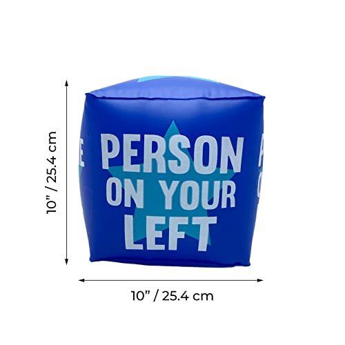 Giant Dice Drinking Game for Adults - Blow Up Dice PVC Inflatable and Reusable 2 Dice - 10" - Jumbo Dice for Indoor Outdoor Fun Games, Pool Parties, Lawn Floor Games