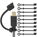 Cozy USB Caps for USB-C Cables with Dust Protection, Tether, Protects During Travel, Portable, Designed by Cozy (USB-C - Black - 10 Pack) - color: USB-C - Black - 10 Pack