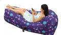 Inflatable Lounger with No-Pump Setup, Floating Portable Air Chair, Ripstop Polyester, Stability Peg for Beach, Camping, Festivals, Tailgating (Balloon) - style: Balloon