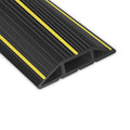 10Ft Cord Cover Heavy Duty Cable Protector 3 Channels Contains Cords, Cables and Wires, Easy to Unroll-Conceal Wires of Home, Office, Warehouse(Black) - size: 10FT