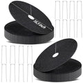 16 Pack Non-Woven Tree Mulch Ring, 16.5 Inch Degradabl Tree Protection Mat, Weed Barrier Round Mats with 16 Staples Stakes for Weed Growth RootProtection Resistant and Reusable