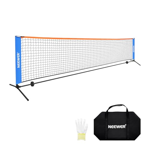 NEEWER Wide Pickleball Net, Small Portable Foldable Driveway Equipment Accessories for Indoor Outdoor Pickle Ball Training & Practice, No Tools Required - size: 12ft