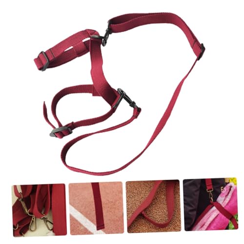 Yoga Mat Carrying Strap and Picnic Blanket Carry Strap Elastic Red Sturdy Sling with Handle for Outdoor Travel Camping Fitness