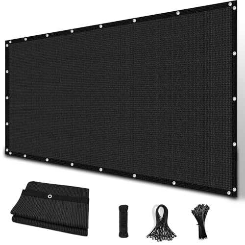 Amagenix 90% Sun Shade Cloth with Grommets, 3' x 6' Pergola Replacement Shade Cover Canopy Privacy Screen for Outdoor Patio Garden, Black (We Customized) - color: Black, size: 0 3 x 0 6 FT