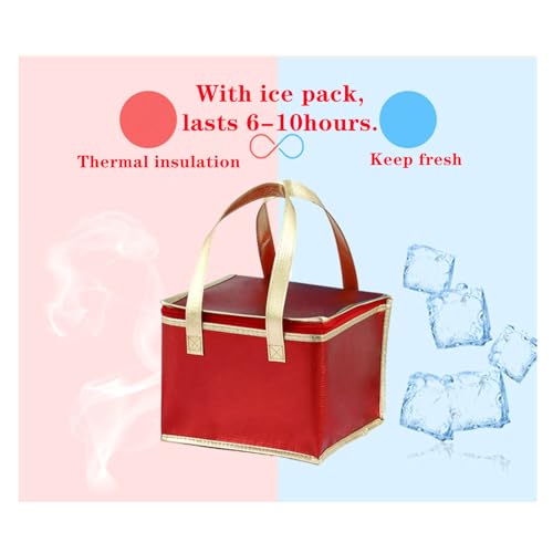 10.2×10.2×12.6" Reusable Insulated Zipper Aluminum Foil Tote Bag Suit for Picnic Cake FruitDrink Refrigeration Also for Delivery of Takeaway Thermal Pizza Insulated Delivery (Laser White) - color: Laser WHITE, size: 10.2×10.2×12.6"