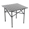 Wind Tour Portable Camping Table Folding Side Table Aluminum Lightweight Table with Carry Bag for Outdoor Cooking Hiking Picnics BBQ Travel (Black) - color: Black