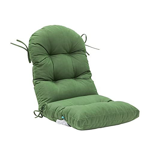 QILLOWAY Outdoor High Back Chair Cushion for Adirondack, All Weather Rocking Chair Cushions Thick Padded Replacement for Patio Furniture,Dark Green - color: Dark Green