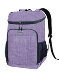 BAGLHER Lightweight Insulated Cooler Backpack - 30 Cans, Leak-Proof for Lunch, Picnic, Hiking, Camping Trips - color: purple-plus