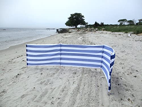 13 ft Beach Windscreen Privacy Wind Blocker + Free Bag and Mallet Made in Europe