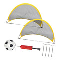 2 Pcs Foldable Soccer Goal Net Set with Inflator Mini Football and Iron Nails for Outdoor Training and Sports Play Portable Football Training Door for Boys