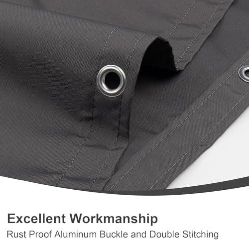 LOVE STORY 3 x10 Dark Grey Waterproof Balcony Privacy Screen Cover - Opaque Fence Covering Privacy, 100% Polyester Fabric, UV Protection Shield for Apartment Railing,Outdoor Patio, Deck, Porch - color: Dark Gray, size: 0 3' x 1 0' -PES