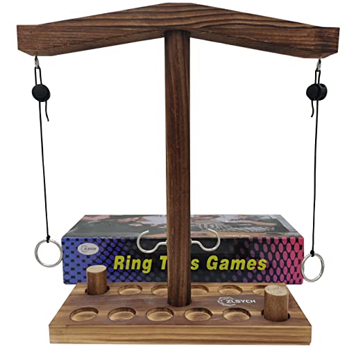 Board Games for Indoor/Outdoor Family & Party Fun - Ring Toss Game Set with Easy Assembly, Perfect for Halloween Games, Thanksgiving, Christmas Parties & White Elephant Exchanges - Portable Design - style: scale model
