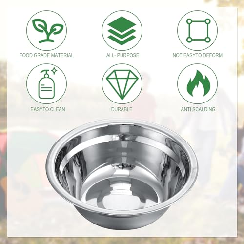 Lallisa Outdoor Camping Cookware Mess Kit Polished Stainless Steel Dishes Camping Utensils Portable Tableware with Plates Cups Spoons Forks Knives Mesh Bag for Backpacking Hiking