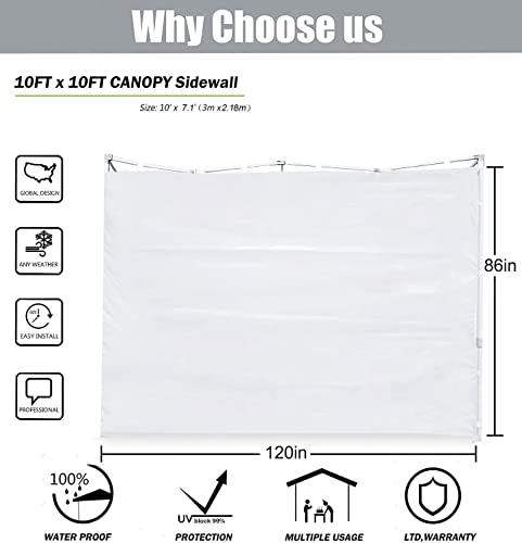 SCOCANOPY 2PCS SideWall with Window for 10x10 Canopy Frame (10X10, Sky Blue) - color: sky blue, size: 10X10
