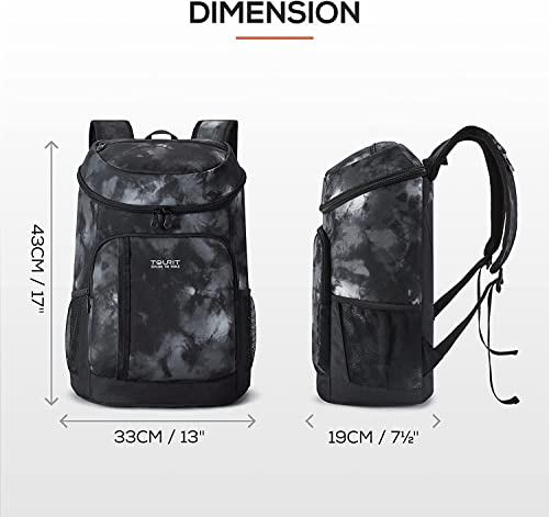 TOURIT Cooler Backpack Lightweight Insulated Backpack Cooler Leak-Proof for Men and Women, Sports Fan Coolers - color: 01-Dyed Black