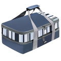 Double Decker Insulated Casserole Carrier, Expandable Thermal Food Warmer Bag Fits 9x13 Dish, Leak-Proof Potluck Lasagna Holder with Utensil Pocket for Picnic Party Cookout (Blue) - color: Blue
