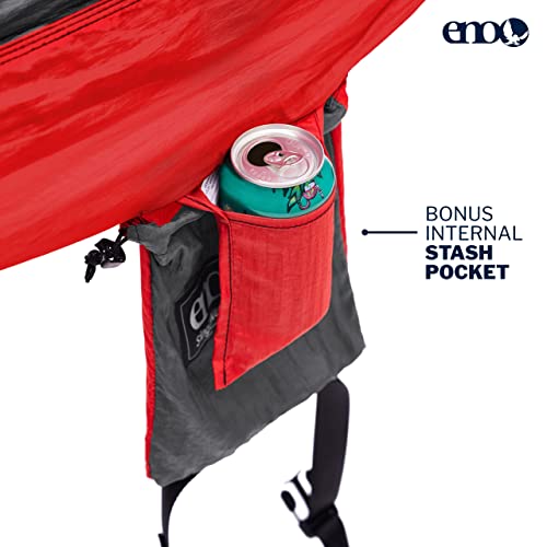 ENO, Eagles Nest Outfitters SingleNest Lightweight Camping Hammock - color: Charcoal | Red
