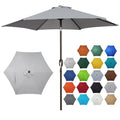 Blissun 7.5 ft Patio Umbrella, Yard Umbrella, Outdoor Market Umbrella with Push Button Tilt Crank, Grey - color: Grey