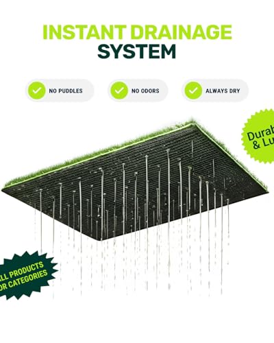 Artificial Grass Dog Potty Grass Pad Replacement (4-Pack) – 20x25” Reusable Dog Grass Pads for Indoor Potty Training, Balcony & Apartment Use