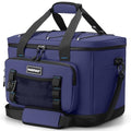Hulongo Insulated Foldable Collapsible Cooler Bag Soft Sided Cooler for Picnic, Camping, Grocery Shopping, Beach, 30L - color: dark blue
